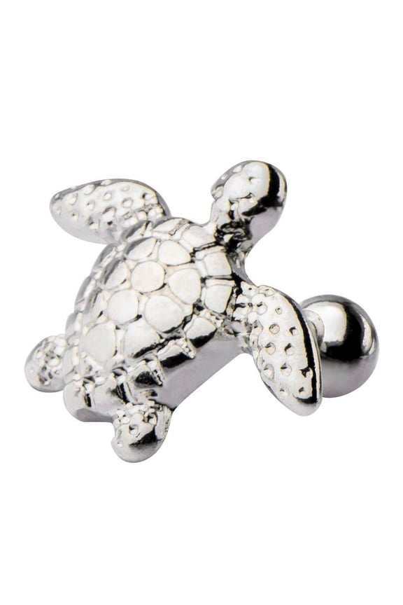 Tragus Barbell 18g 1/4'' Cartilage Barbell with Steel Turtle End and Ball End