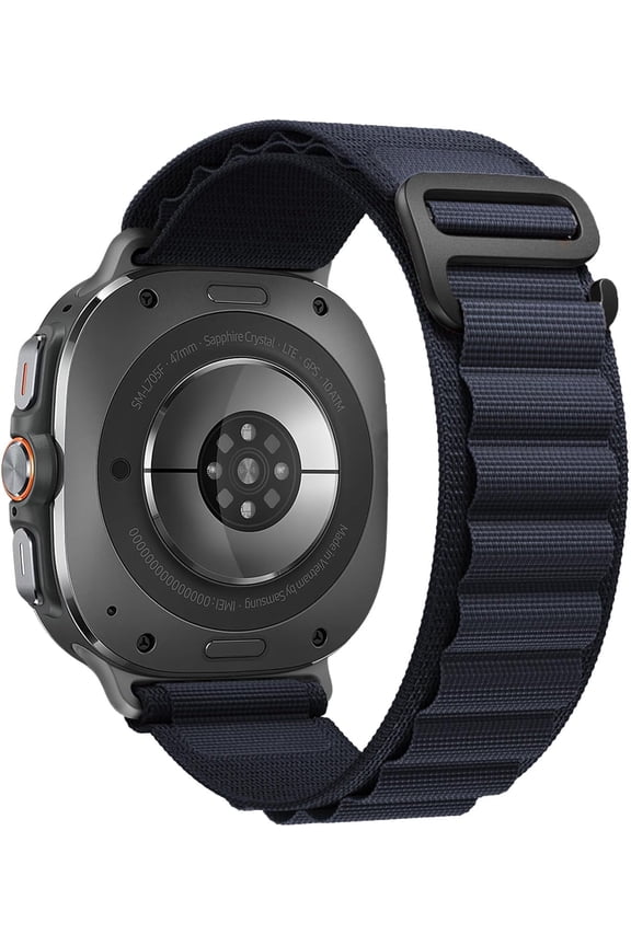 Trail Band for Samsung Galaxy Watch Ultra Bands 47mm Men/Women,Rugged Fabric Nylon Alpine Sport Loop Strap for Samsung Galaxy Watch 7 Ultra Band 47 mm 2024 Breathable Replacement Wristband