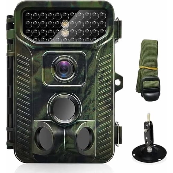 Trail Camera, 1080P 20MP Gaming Camera, Night Vision Motion Activated Waterproof 120 Wide Angle, 0.2s Trigger Hunting Trail Cam, Non-Luminous Infrared LED for Wildlife Monitoring