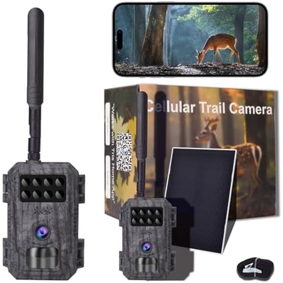 Trail Camera 2K 120 Wide Angle, Night Vision up to 65ft, IP66 Waterproof Wildlife Game Cam for Hunting, Security & Outdoor Monitoring$$Other