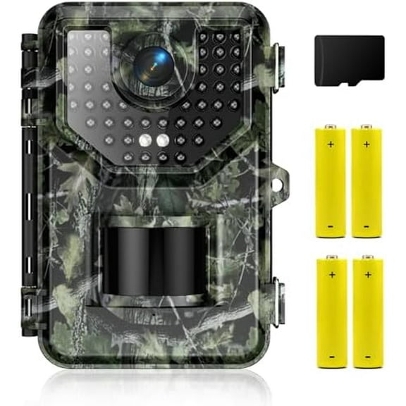 Trail Camera, 4K 48MP Game Camera with Night Vision Motion Activated Waterproof 130Wide-Angle, 0.05s Trigger Hunting Trail Cam with 48pcs No Glow Infrared LED for Wildlife Monitoring$$Other