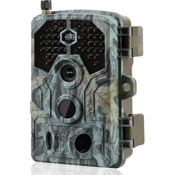 Trail Camera 4K WiFi Game Hunting Cam 64MP HD Photo with Night Vision Motion Detect for Hunting Nature Observation Security( Grey)