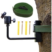 Trail Camera Mount, Game Cam Mount Bracket with Strap, 1/4"-20 Threaded 360  Adjustable Outdoor Camera Mounting for Wildlife Cameras Solar Panel