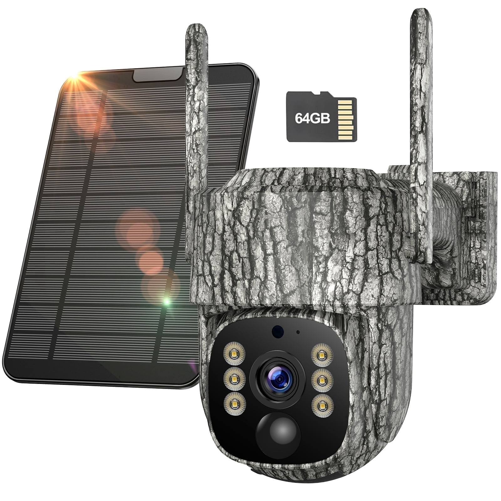 CAMPARK 4G CellularI Trail Camera with Unlimited Data & Live Streaming, 360° View Solar Powered Game Camera Auto Tracking for Hunting&Outdoor Security