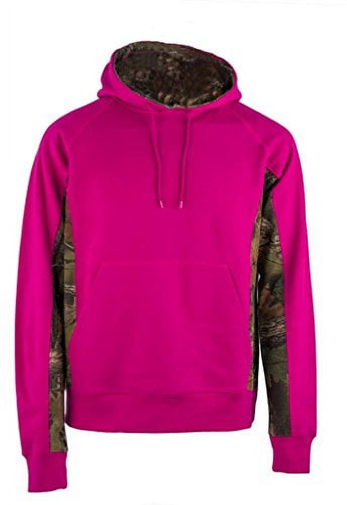 Trail Crest Women's Camo Hooded Sweatshirt Large Rose
