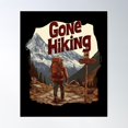 thumbnail image 1 of Trail Explorer - Gone Hiking Poster Wall Art, Modern Wall Decor For Living Room Bedroom, 24x36 UNFRAMED, 1 of 3