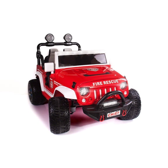 Trail Explorer Kids Ride On Truck With Parental Control Remote, LED Foam Wheels, MP3 + Wireless Music Streaming, Vegan Leather Seats