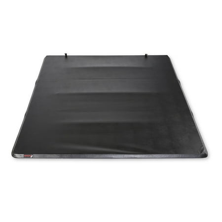 Trail FX TFX2005 Soft Tri-Fold Tonneau Cover Black Vinyl w/ Aluminum Rails Fits select: 2013-2018 RAM 1500, 2009-2012 DODGE RAM 1500