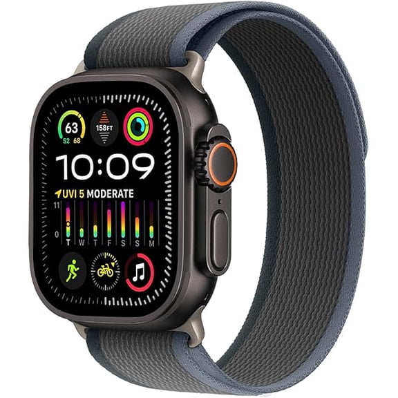 Trail Loop Nylon Band - Compatible with Apple Watch Ultra 2 Band/Ultra Bands 49mm 45mm 44mm Men Women, Braided Elastic Weave Sport Strap for iWatch Ultra 2, iWatch Ultra Series 10 46mm SE/9/8/7/6/5