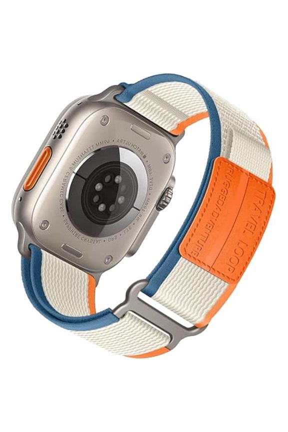 Trail Loop Nylon Band - Compatible with Apple Watch Ultra 3/2/1 Series 11/10/9/8/7/6/SE/5/4/3 Men Women,Rugged Elastic Fabric Sport Strap for iWatch Bands 49mm 46mm 45mm 44mm 42mm 41mm 40mm 38mm