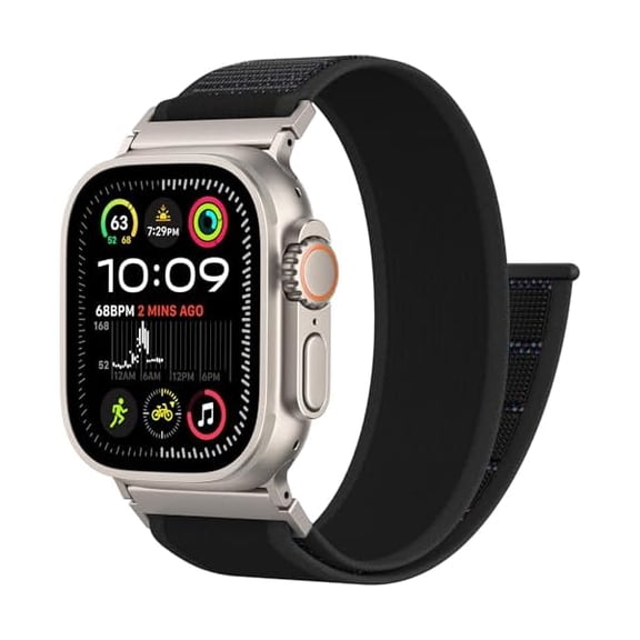 Trail Loop Nylon Sport Band Compatible with Apple Watch Ultra 3 2 Band for Men 49mm 46mm 45mm 44mm 42mm, Rugged Breathable Sport Adjustable Strap for iwatch bands Series 11/10/9/8/7/6/5/4, SE 3 2 1