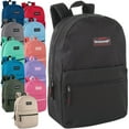 thumbnail image 1 of Trail Maker 24 Pack of Bulk Wholesale Basic and Classic 17 Inch Backpacks with Front Accessory Pocket and Dual Zipper Closure for Travel & Commuting in Assorted 12 Color Pack, 1 of 6