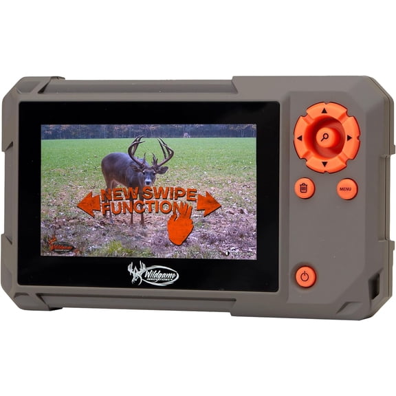 Trail Pad Swipe | VU60 SD Card Viewer for Hunting & Wildlife Observation | Compact Water-Resistant Memory Card Reader with 4.3" Touch Screen, Dark Green