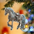 thumbnail image 1 of Trail of Painted Ponies Christmas Ornament, Gold Rocking Angel Horse Christmas Tree Decoration Car Rearview Mirror Ornament Christmas Present Exchange, 1 of 6