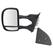 Trail Ridge Driver Side Towing Mirror 1 Piece Manual Folding Textured Fits 1999-2007 Ford F-250 Super Duty 1999-2007 F-350 Super Duty 1999-2003 F-450 1999-2003 F-550