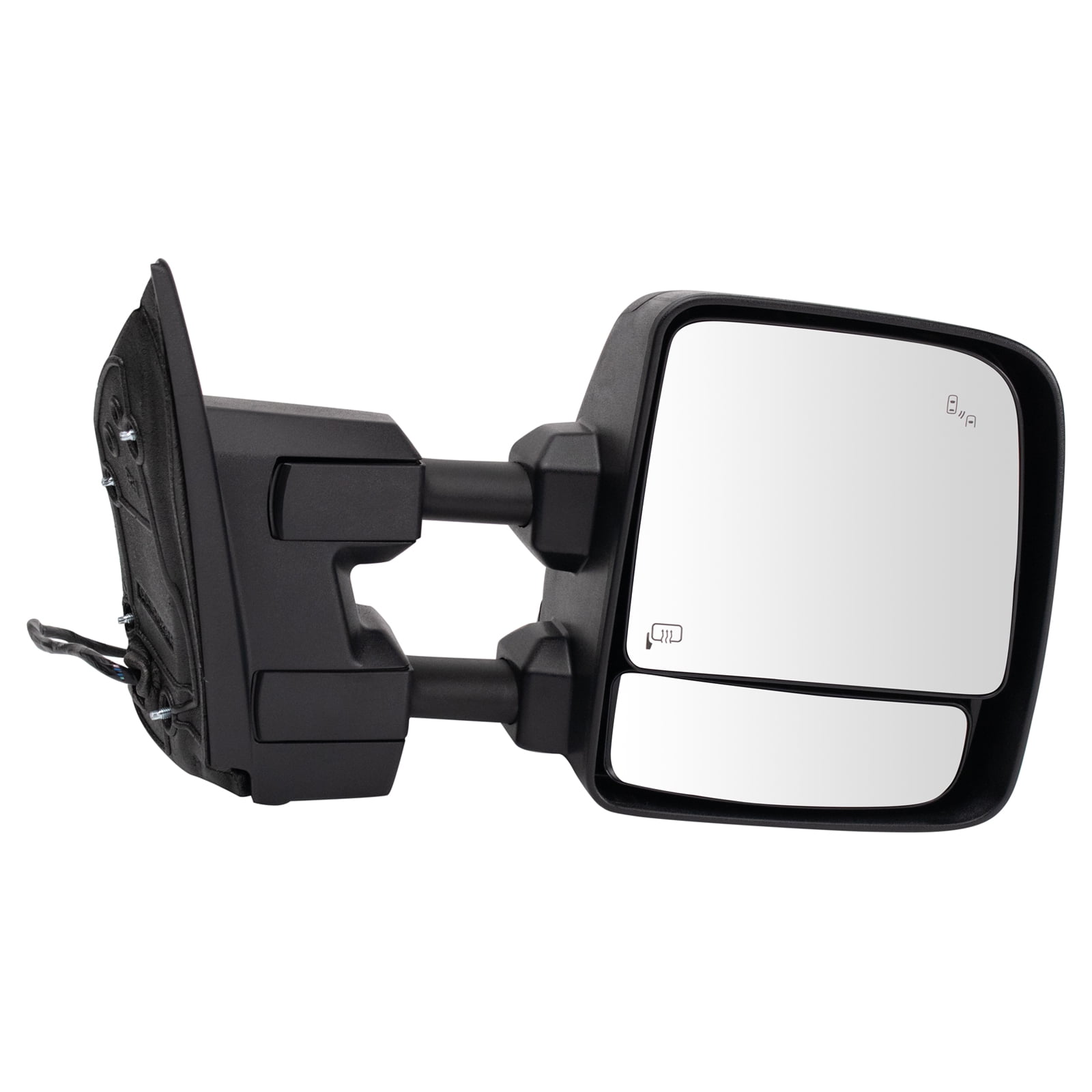 Trail Ridge Textured Black Towing Mirrors With Heat - Driver & Passenger Set For 99-07 Chevy/GMC Trucks & SUVs