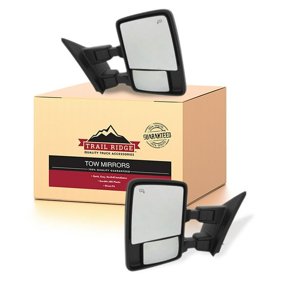 Trail Ridge Tow Mirror Power Fold Extend Heat Memory Signal Chrome Pair for Ford TR10180 Fits select: 2013-2014 FORD F150