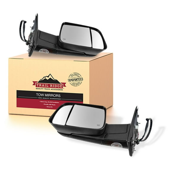 Trail Ridge Tow Mirror Power Fold Heated Signal Memory Puddle Black Pair for Ram TR00053 Fits select: 2013-2018 RAM 1500, 2013-2018 RAM 2500