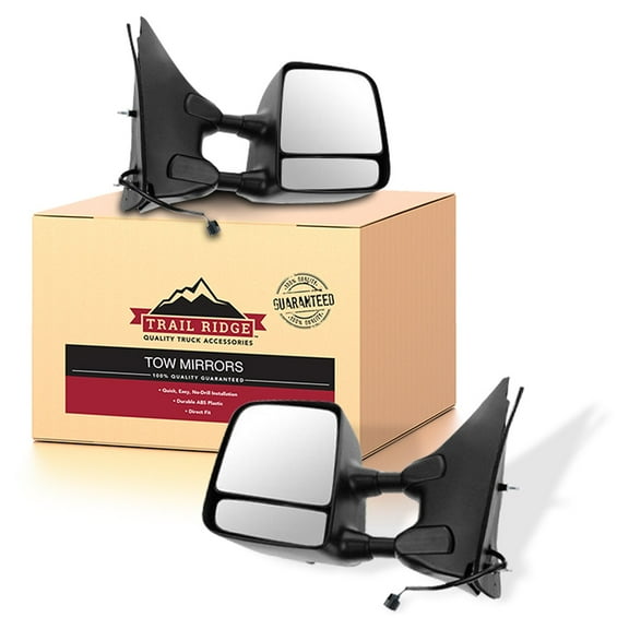 Trail Ridge Tow Mirror Power Heated Textured Black Chrome Pair for Nissan Suzuki TR00051 Fits select: 2005-2018 NISSAN FRONTIER, 2005-2012 NISSAN PATHFINDER