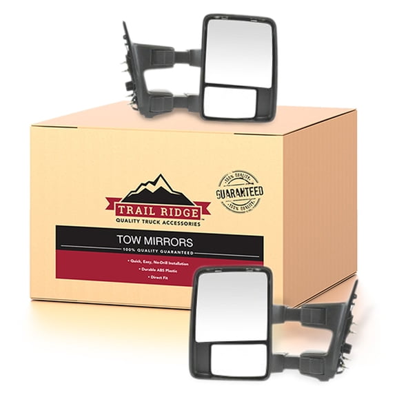 Trail Ridge Tow Mirror Upgrade Power Fold Heat Smoked Turn Chrome Pair for Ford TR00315 Fits select: 2008-2010 FORD F250, 2008-2010 FORD F350