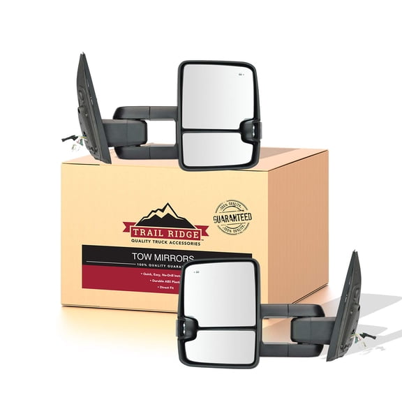 Trail Ridge Tow Mirror Upgrade Power Fold Turn Blind Spot Chrome Pair for Tundra TR10396 Fits select: 2014-2021 TOYOTA TUNDRA