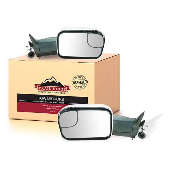 Trail Ridge Towing Mirror Power Heated Upgrade Signal Chrome Pair for 98-01 Ram Fits select: 1998-2001 DODGE RAM 1500, 1998-2002 DODGE RAM 2500