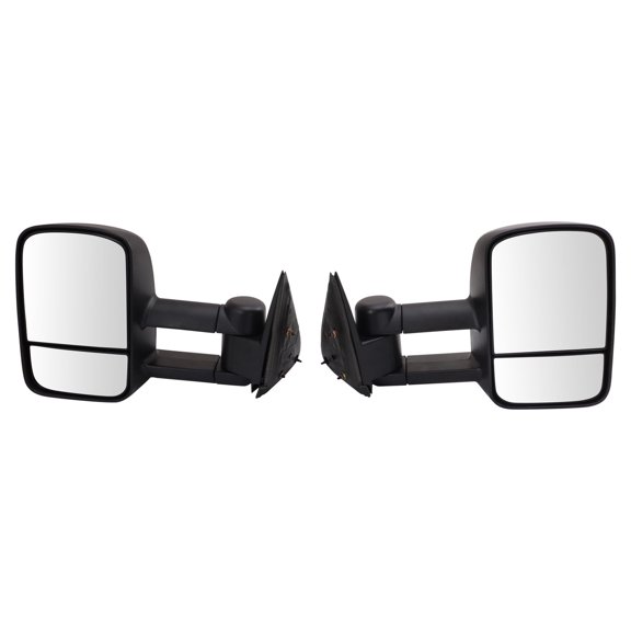 Trail Ridge Towing Mirror Set 2 Piece Manual Folding Textured Fits 1999-2006 Chevrolet Silverado 1500 2007 Silverado 1500 Classic