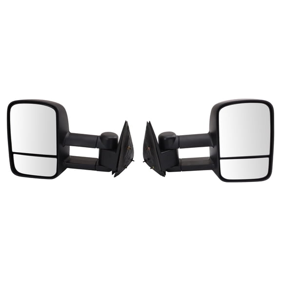 Trail Ridge Towing Mirror Set 2 Piece Manual Folding Textured Fits 1999-2006 Chevrolet Silverado 1500 2007 Silverado 1500 Classic