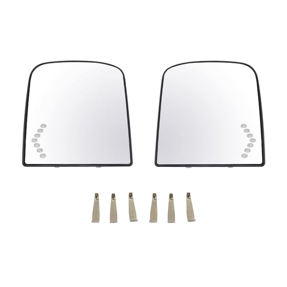 Trail Ridge Towing Upper Mirror Glass with Backing Plate Heat Signal Pair for GM TR00888 Fits select: 2007-2018 CHEVROLET SILVERADO, 2007-2014 CHEVROLET TAHOE