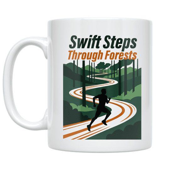 Trail Running Design for Athletes - Trail Running Enthusiast - 11 oz Ceramic Coffee Mug