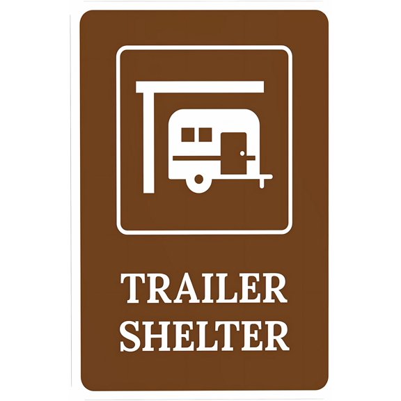 Trail Shelter Warning Sign - 8"x12", Hiking Trail Metal Decor for Business, Home, Outdoor/Indoor, Road, Yard, Garage, Street