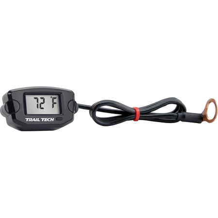 Trail Tech 742-ET1 Surface Mount Universal Temperature Meter w/ Spark Plug Sensor for Air Cooled Engine - 10mm - Black