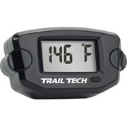 Trail Tech 742-EH3 Surface Mount Universal Meter w/ Radiator Hose Connectors for Water Cooled Engines - 25mm - Black
