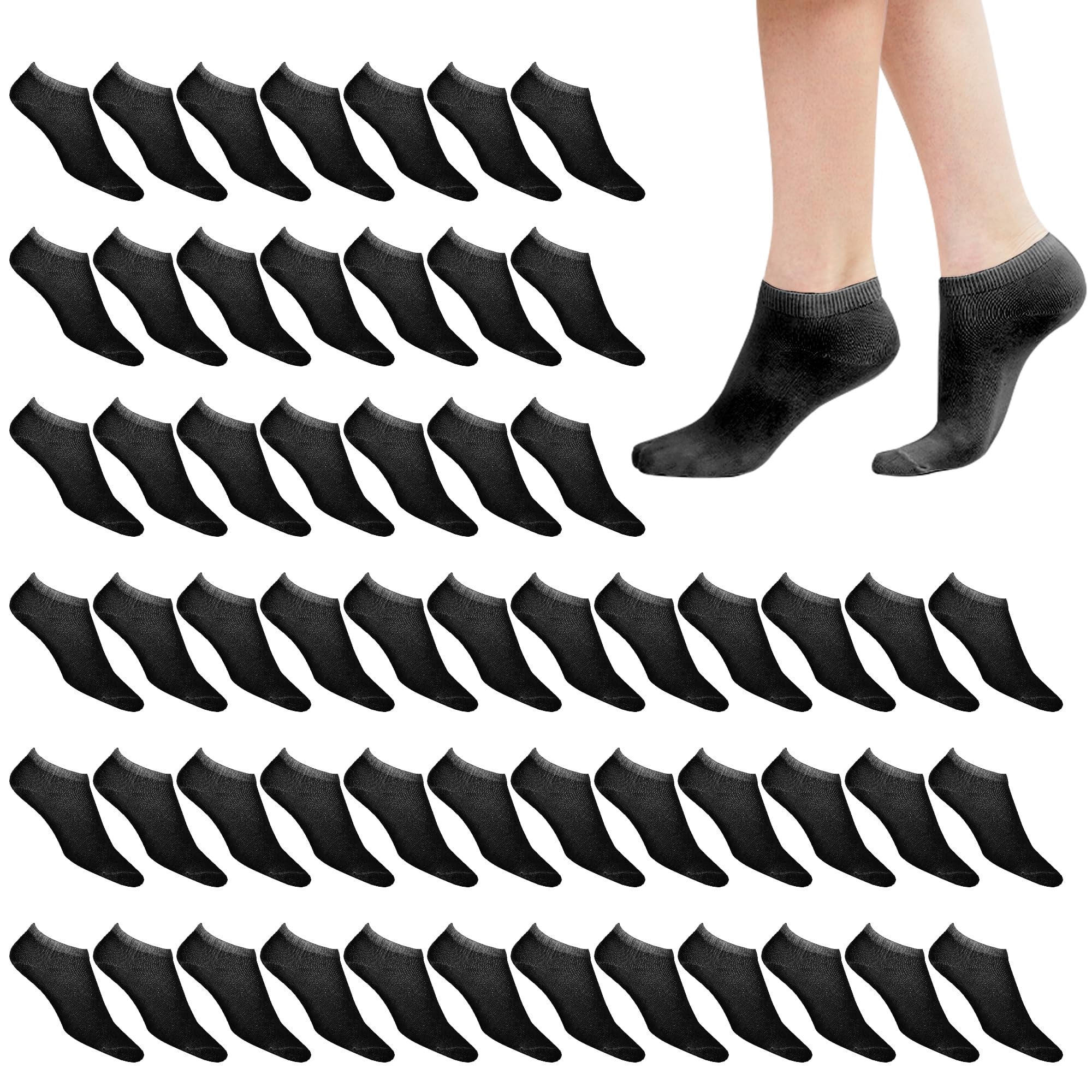 Trail maker Women’s Ankle Socks,100 Pairs Bulk, Moisture-Wicking Ankle Socks for Women size 9-11, Heat & Cold Resistant, Bulk Men’s Socks for Work, Everyday Wear & Homeless Donation