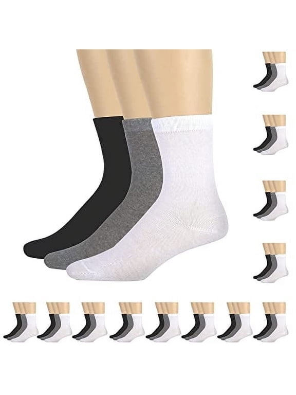 Trail maker 100 Pairs of Bulk Socks for Men Crew Socks Size 10-13 Moisture Control Heat and Cold Resistant Socks Bulk - Black