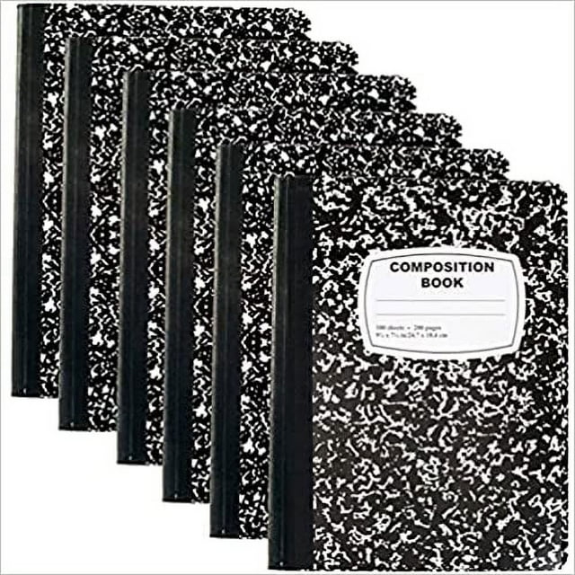 Trail maker 50 Pack Black Composition Notebooks Bulk College Ruled
