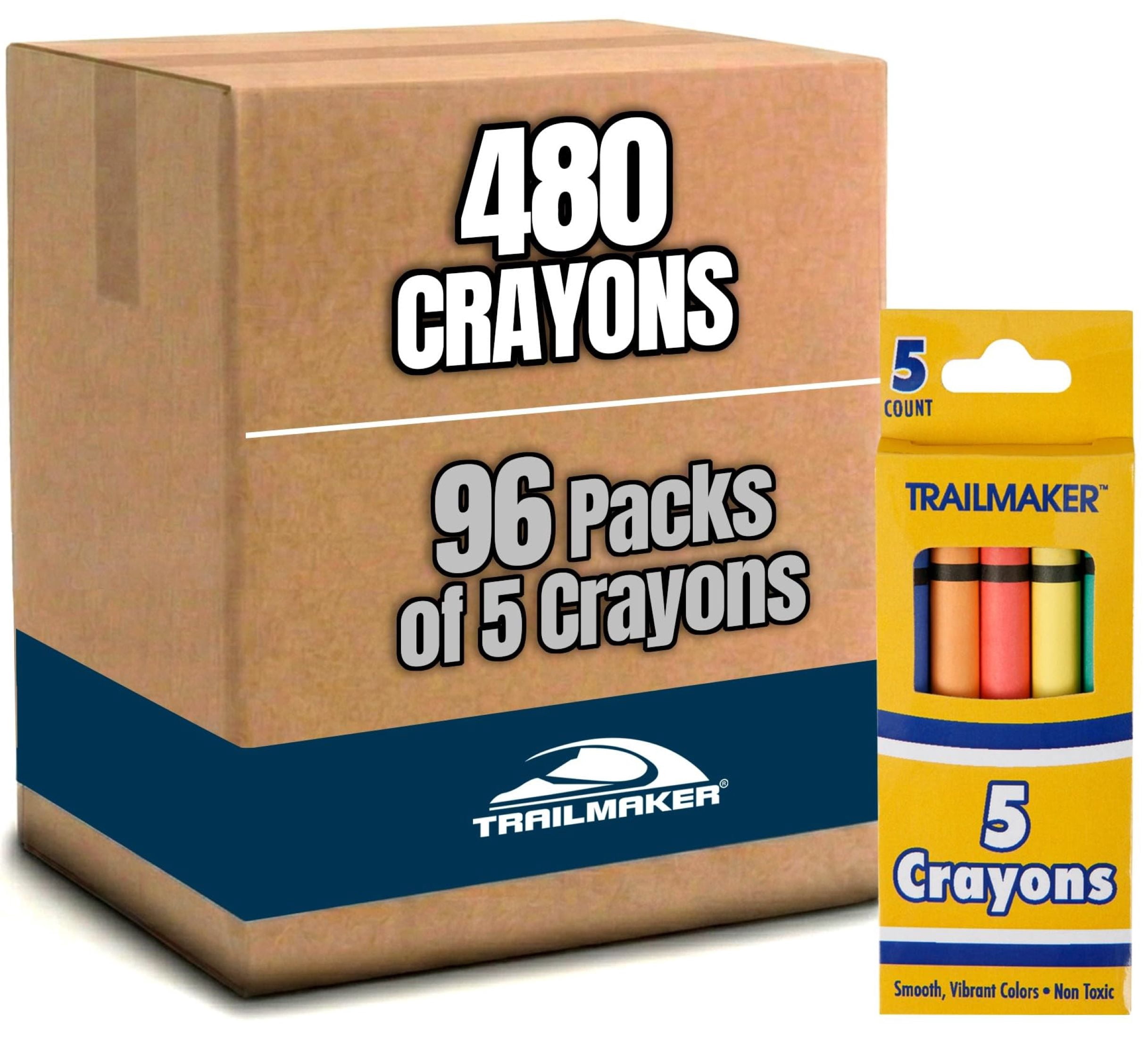 Trailmaker Crayons - 96 Pack of 5 Each - 480 Count