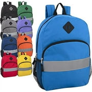 Trail maker Bulk Kids Reflective Backpack Wholesale 24 Pack Backpacks for School with Side Pockets