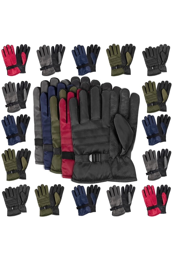 Trail maker Bulk Winter Gloves 50 Pair Winter Gloves; Thermal Gloves Men, Women, Warm for Extreme Weather Waterproof Insulated Gloves