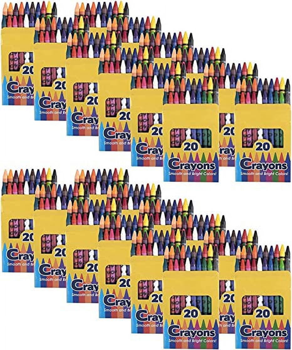 Trail Maker Wholesale Bright Wax Coloring Crayons in Bulk 24 Pack 5 per Box in Assorted Bundle Art Sets (24 Pack)