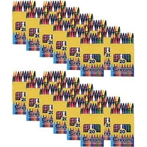 Trail maker Crayons Bulk 100 Box Set, 20 Colors Per Box, Bulk Crayons for Classroom Kids Ages 4-8, Wholesale Bright Wax Coloring Crayons