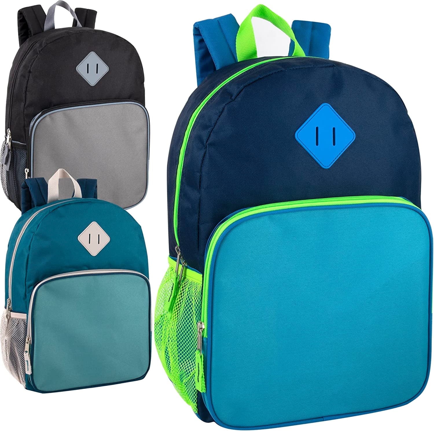 24 Pack of Two Tone Color Backpacks for Travel and Commuting in Male ...