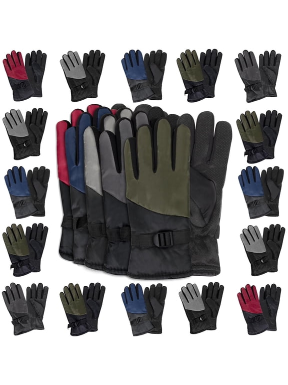 Trail maker Winter Gloves Adult Snow Gloves Bulk Winter Gloves 50 Pair for Adult Women, Men, Warm for Extreme Weather Waterproof Insulated Gloves
