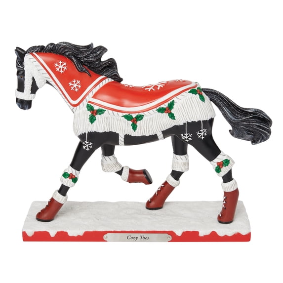 Trail of Painted Ponies Cozy Toes Christmas Figurine 7.3in H
