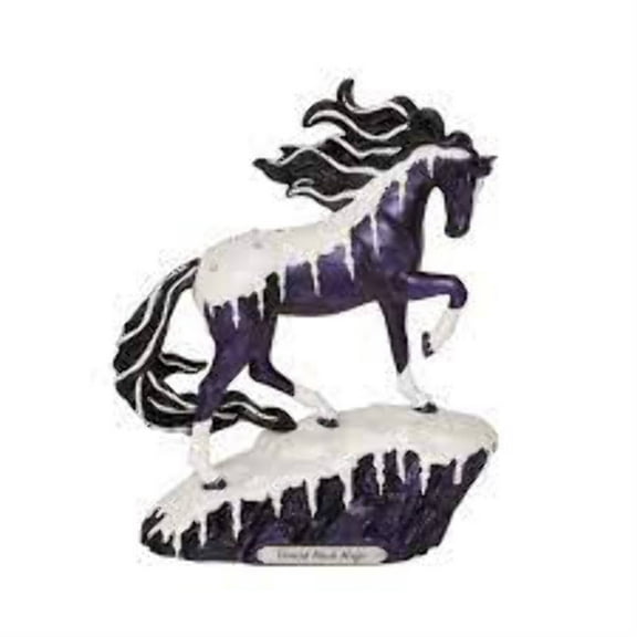 Trail of Painted Ponies Frosted Black Magic 20 Year Anniversary Horse Figurine 9.4in H