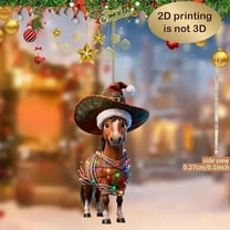 Trail of Painted Ponies Ornaments Horse Hanging Decorations 2d Flat Acrylic Pendant for Tree Car Mirror Animals Themed Party Decor