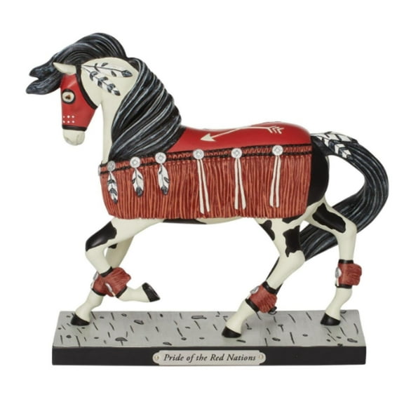 Trail of Painted Ponies Pride of the Red Nations Horse Figurine, Multicolor 7.4in H