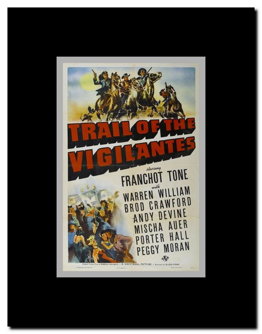 Trail of the Vigilantes Framed Movie Poster