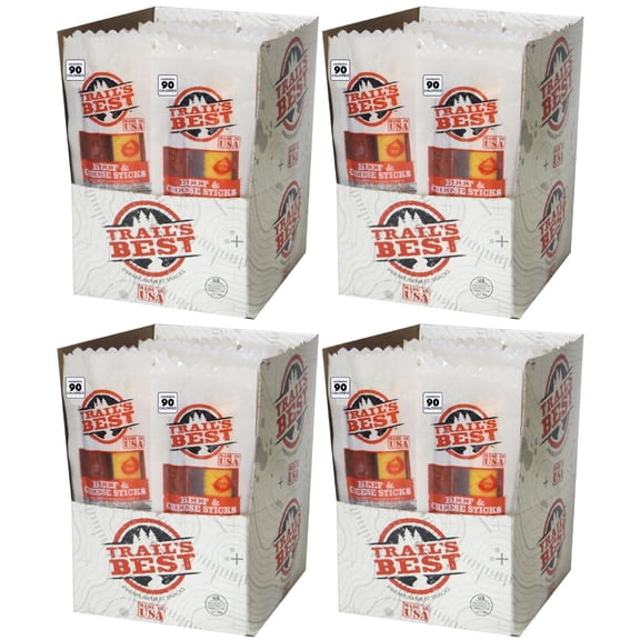 Trail's Best 1oz Twin Beef & Cheese 20-ct Boxes - 4 Boxes