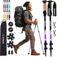 thumbnail image 1 of TrailBuddy Lightweight Aluminum Trekking, Hiking Poles, Walking Sticks - Adjustable 24.5 to 54 in. (Purple Plum), 1 of 8